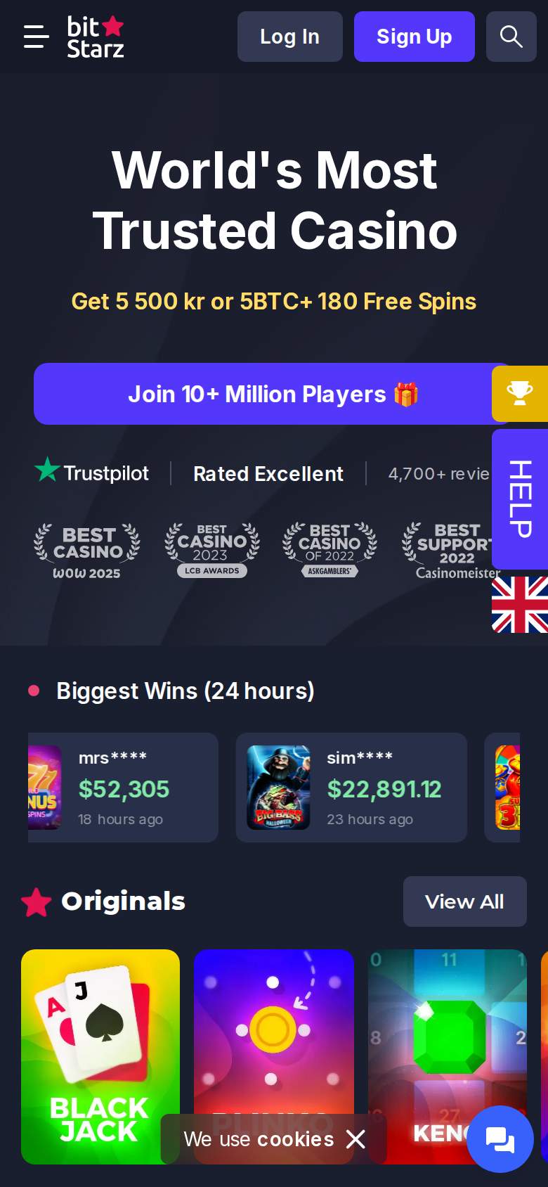 BitStarz — registrering