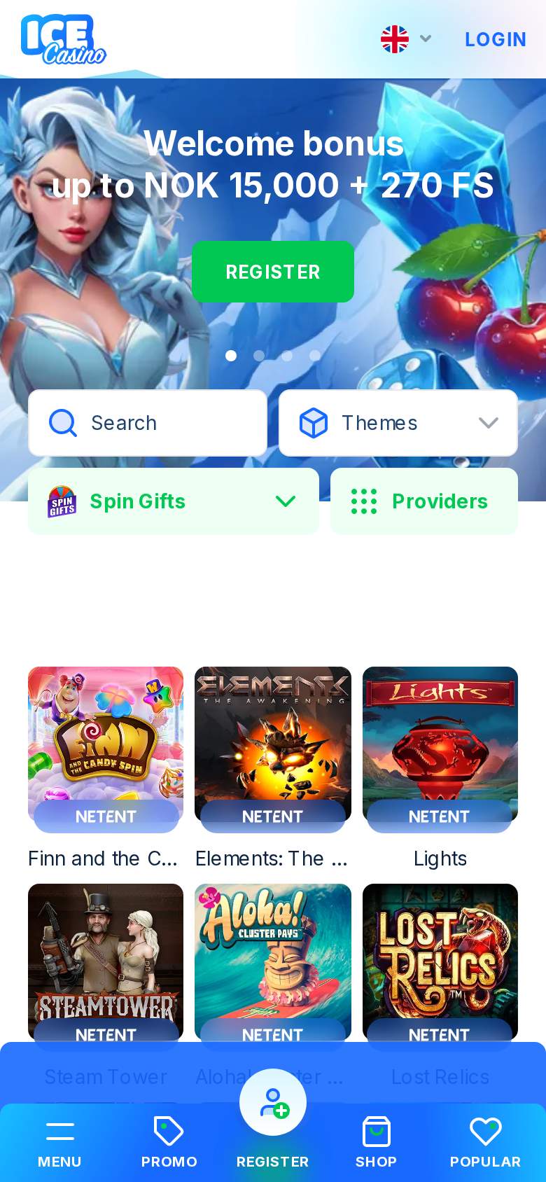 Ice Casino — tilbudsside