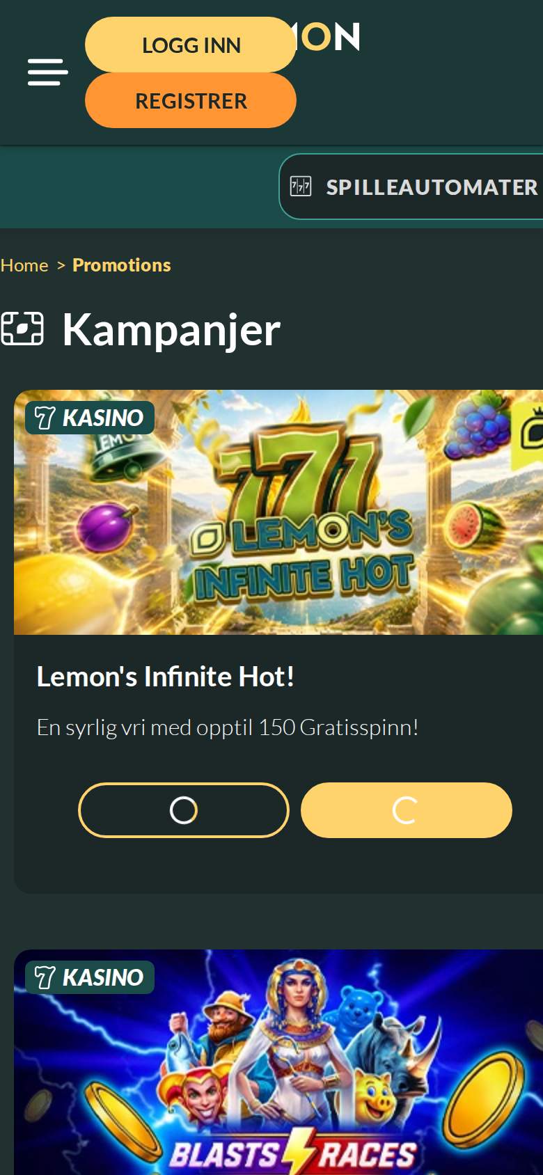 Lemon Casino — tilbudsside